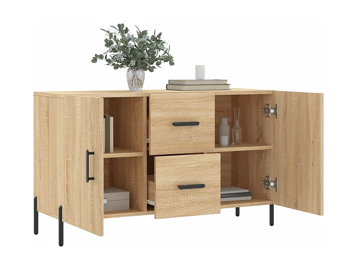 Aparador de madera de ingeniería roble Sonoma 100x36x60 cm