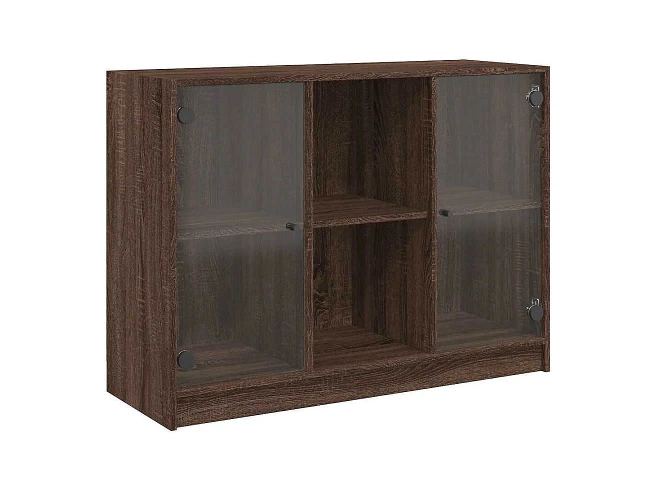 Buffet chêne marron 102x37x75,5 cm bois d'ingénierie