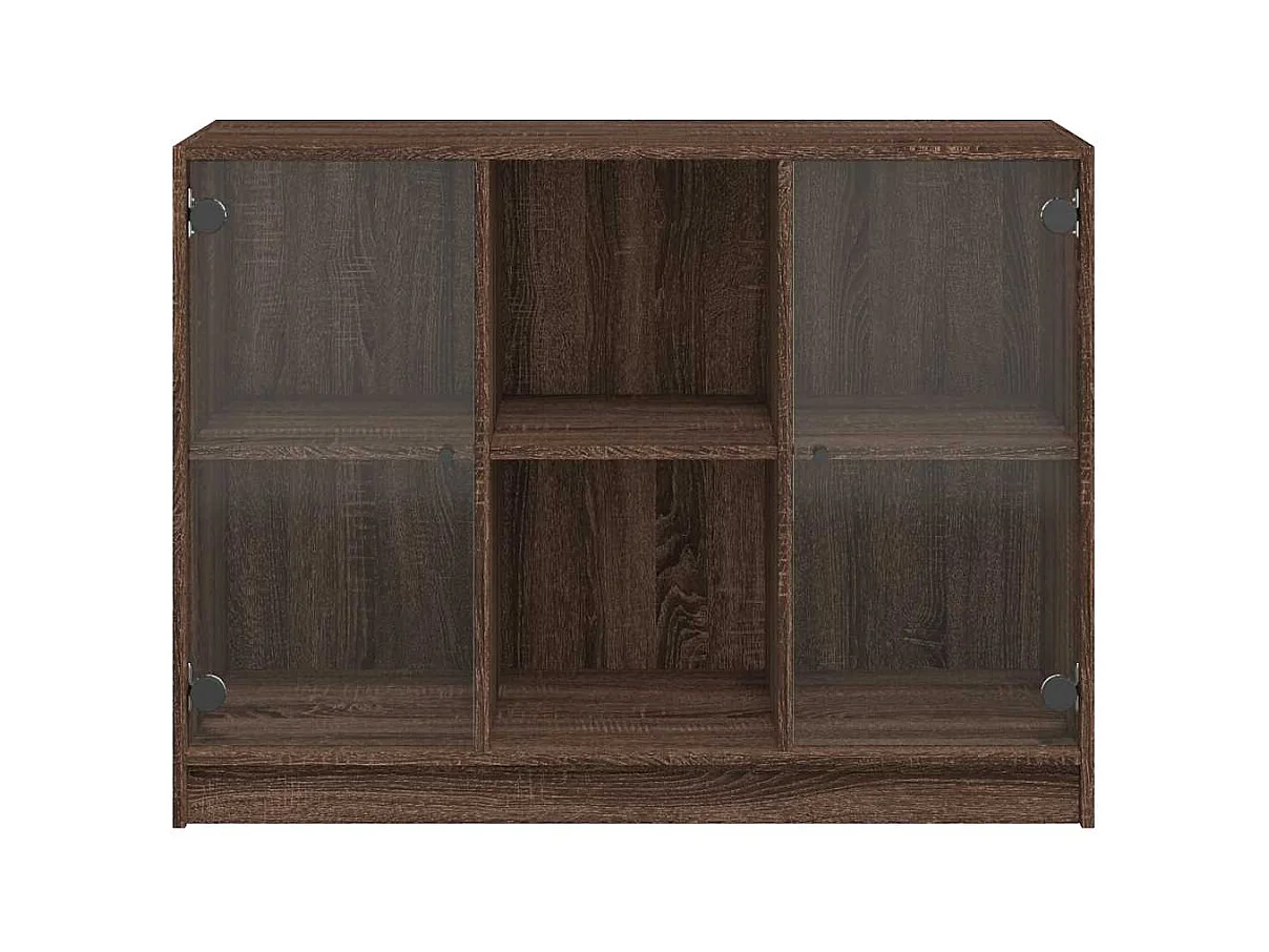 Buffet chêne marron 102x37x75,5 cm bois d'ingénierie
