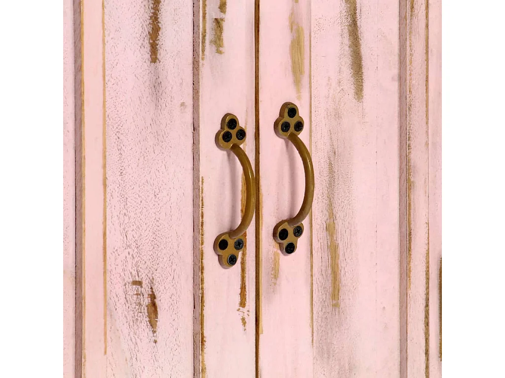 Buffet Rose clair 110x35x70 cm Bois de manguier massif