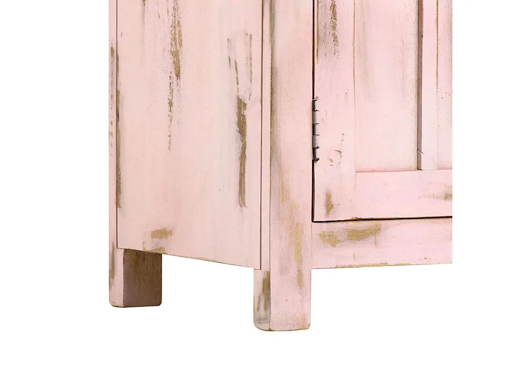 Buffet Rose clair 110x35x70 cm Bois de manguier massif