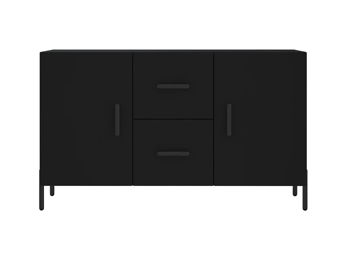 Buffet noir 100x36x60 cm bois d'ingénierie