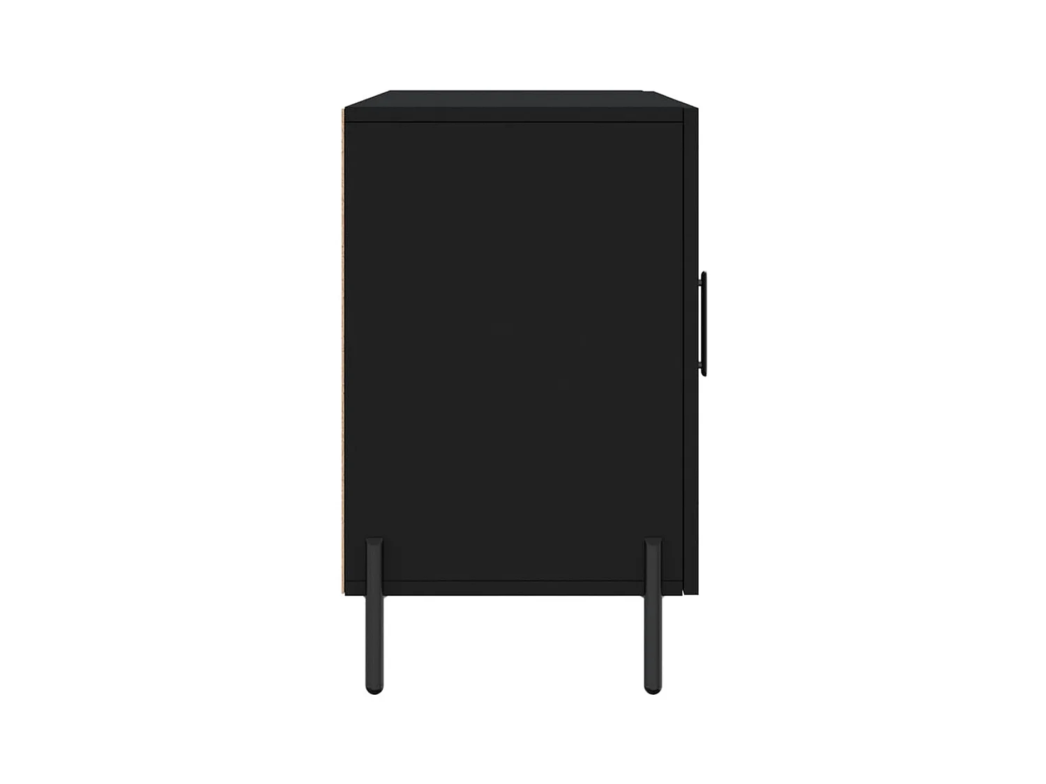 Buffet noir 100x36x60 cm bois d'ingénierie