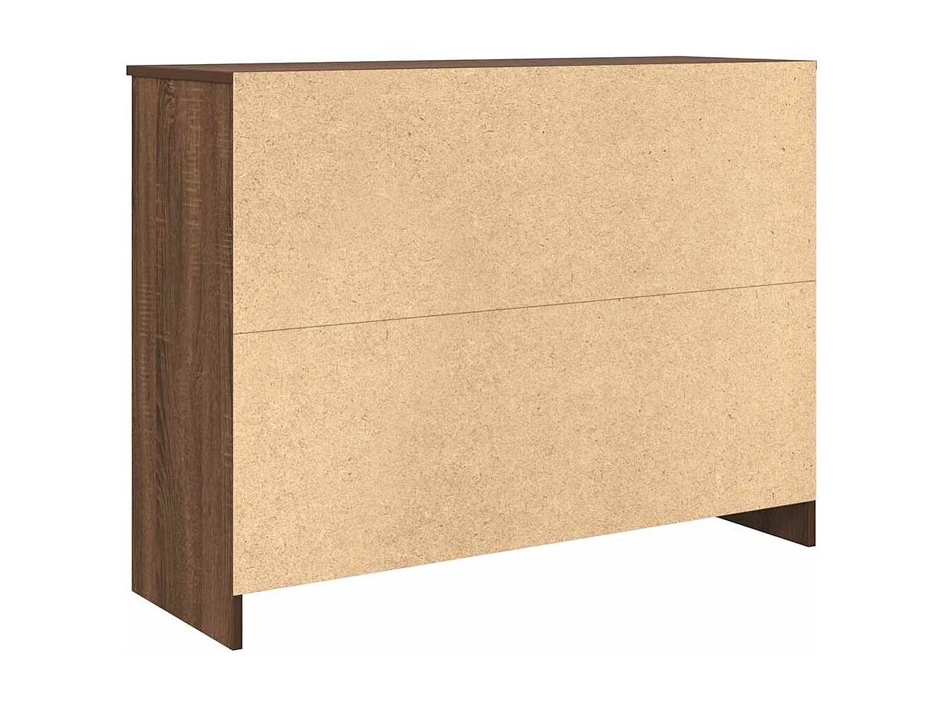 Buffet avec tiroir chêne brun 101x35x76 cm bois d'ingénierie