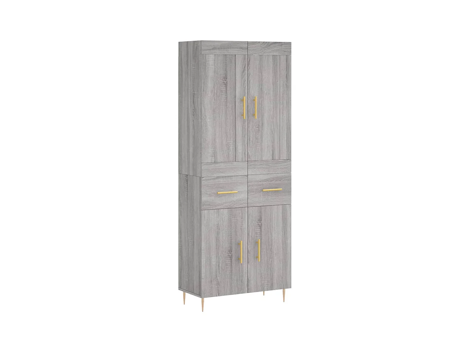 Buffet haut Sonoma gris 69,5x34x180 cm Bois d'ingénierie