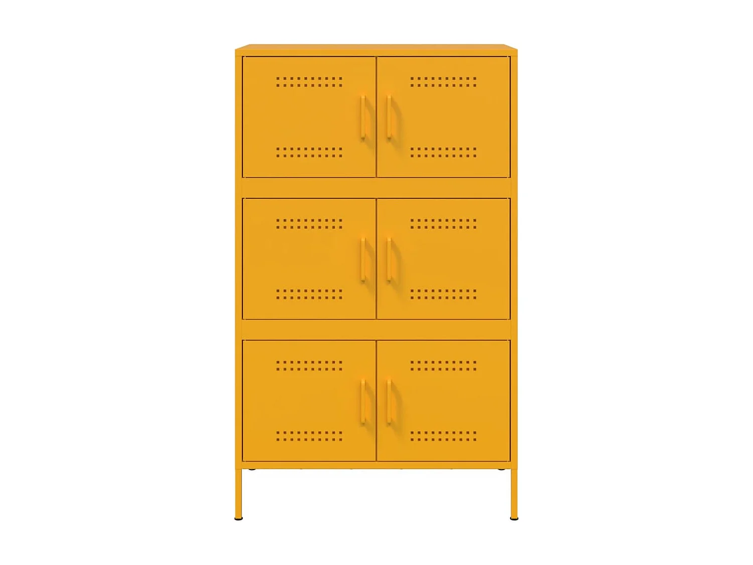 Buffet haut jaune moutarde 68x39x113 cm acier