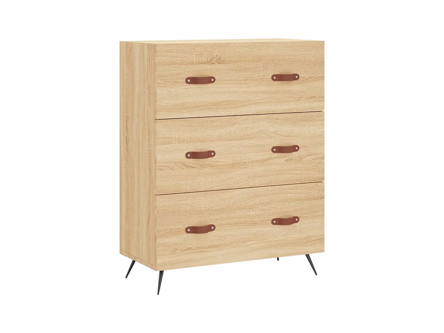 Hoge kast 69,5x34x180 cm bewerkt hout sonoma eikenkleurig