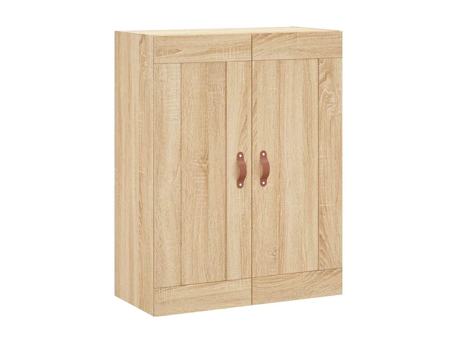 Aparador alto madera contrachapada color roble 69,5x34x180 cm