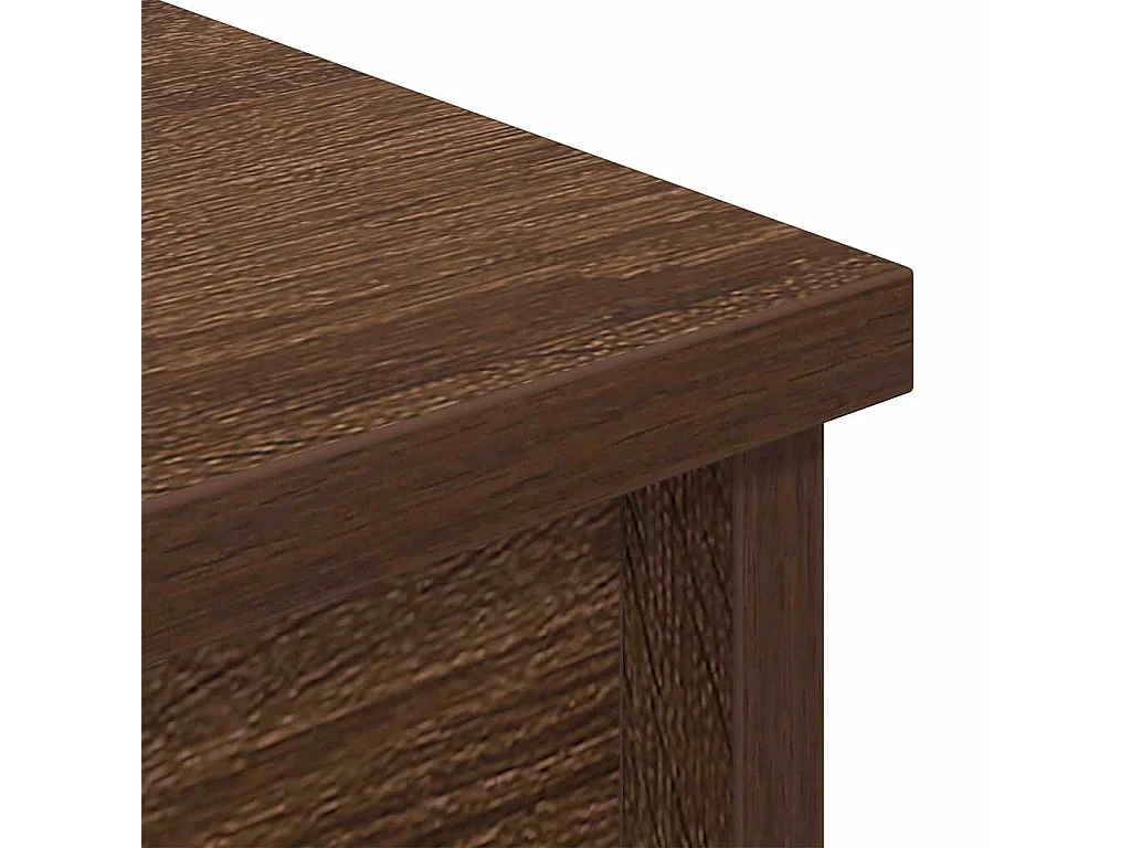 Buffet haut chêne marron 37,5x35x180 cm bois d'ingénierie