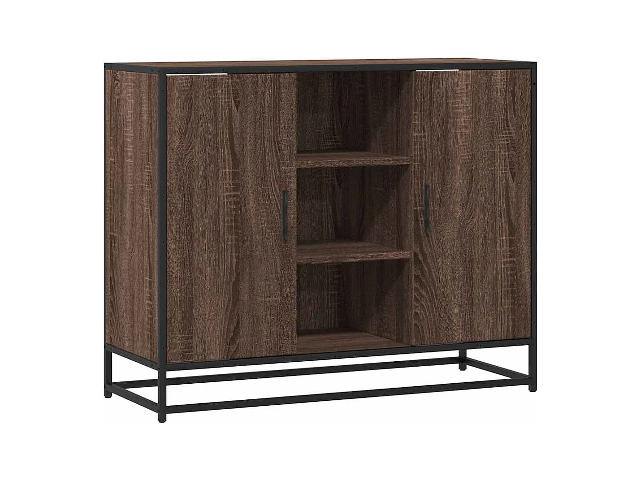 Buffet chêne marron 92x35x76 cm Bois d'ingénierie