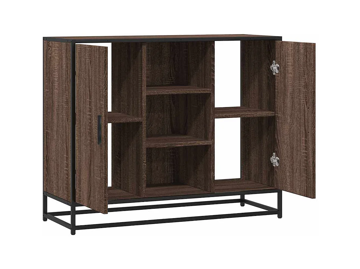 Buffet chêne marron 92x35x76 cm Bois d'ingénierie