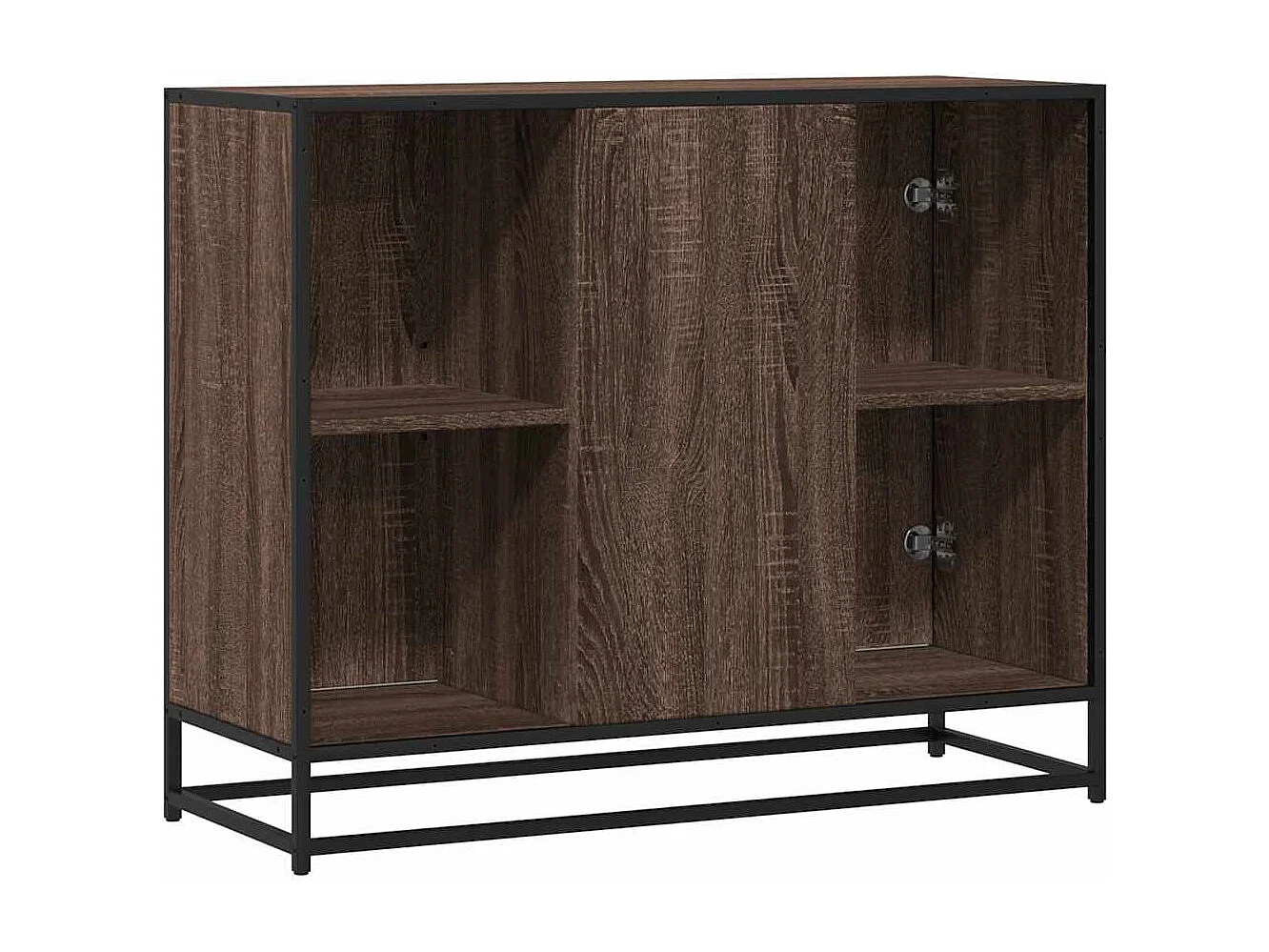 Dressoir 92x35x76 cm bewerkt hout bruin eikenkleurig