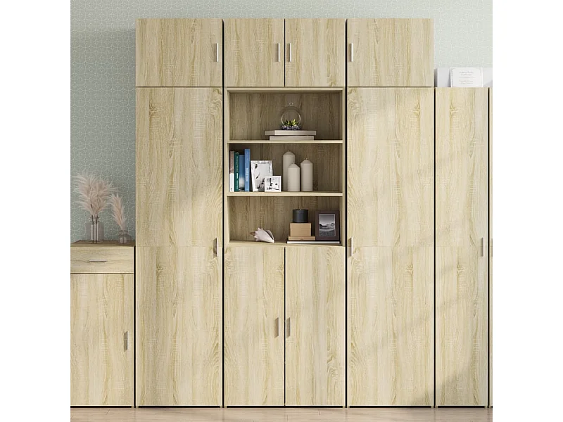 Aparador alto madera de ingeniería roble Sonoma 70x42,5x185 cm