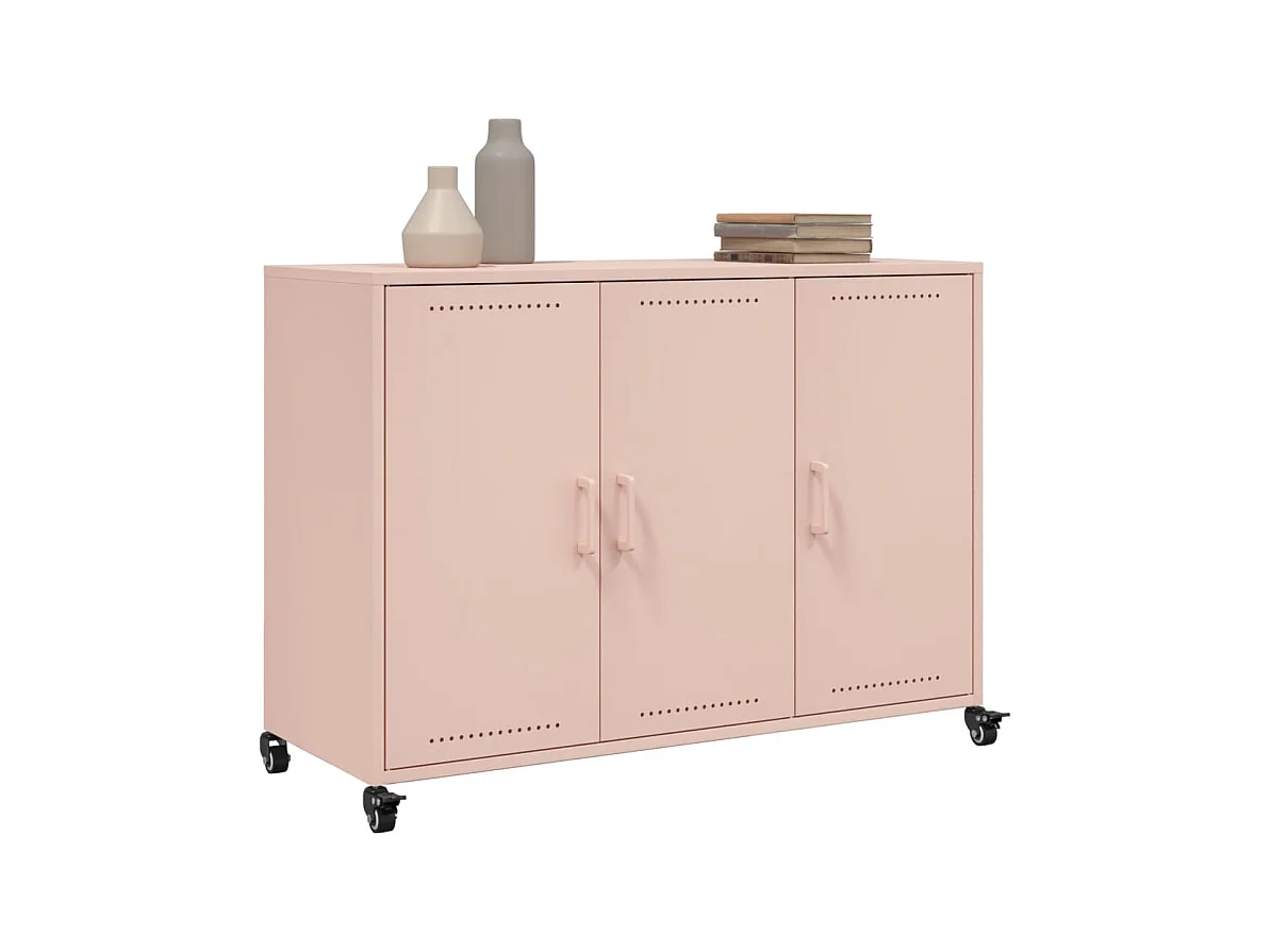 Buffet rose 100,5x39x72 cm acier