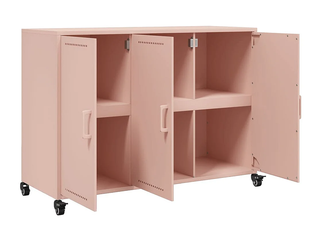 Buffet rose 100,5x39x72 cm acier