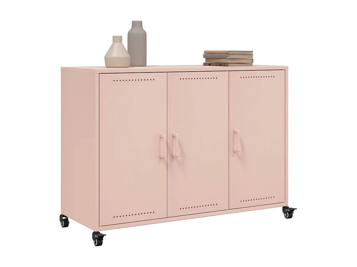 Buffet rose 100,5x39x72 cm acier