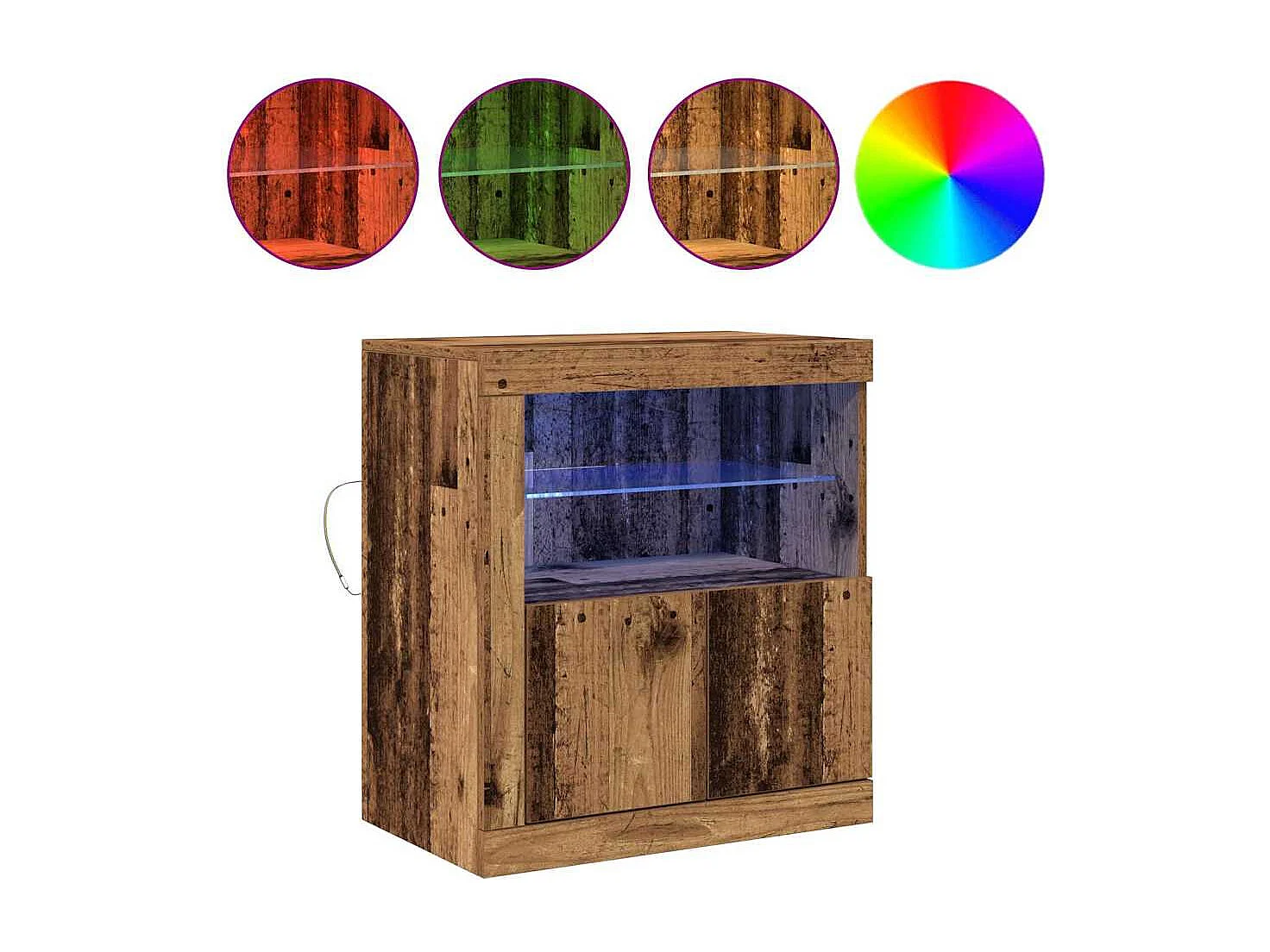 Vitrina Marrón 60.5 x 37 x 67 cm Madera contrachapada