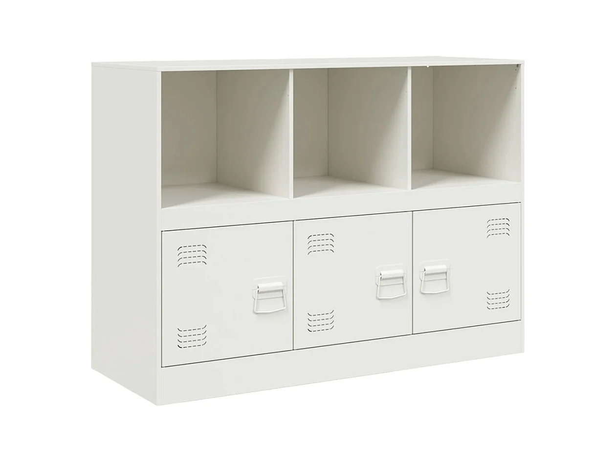 Buffet blanc 99x39x73 cm acier