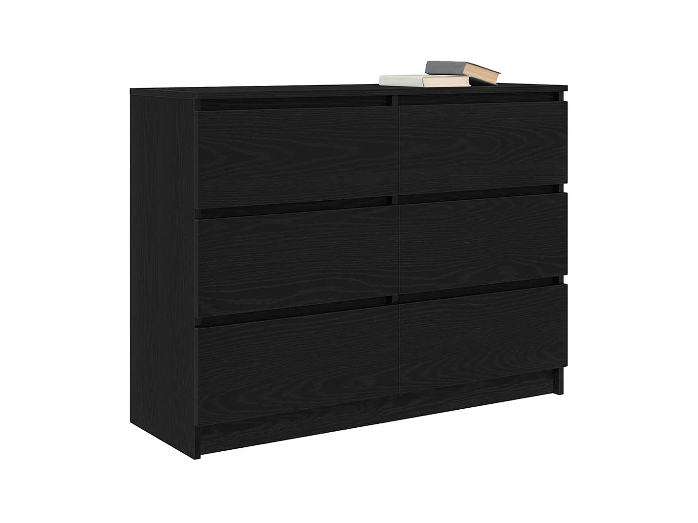 Buffet chêne noir 100x35x76 cm bois d'ingénierie