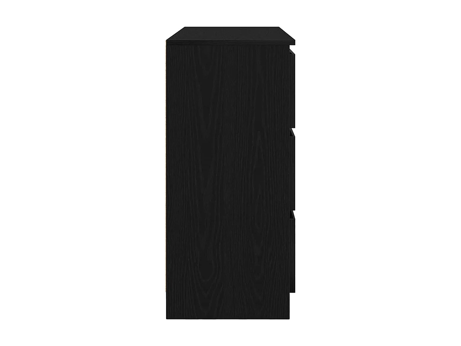 Buffet chêne noir 100x35x76 cm bois d'ingénierie