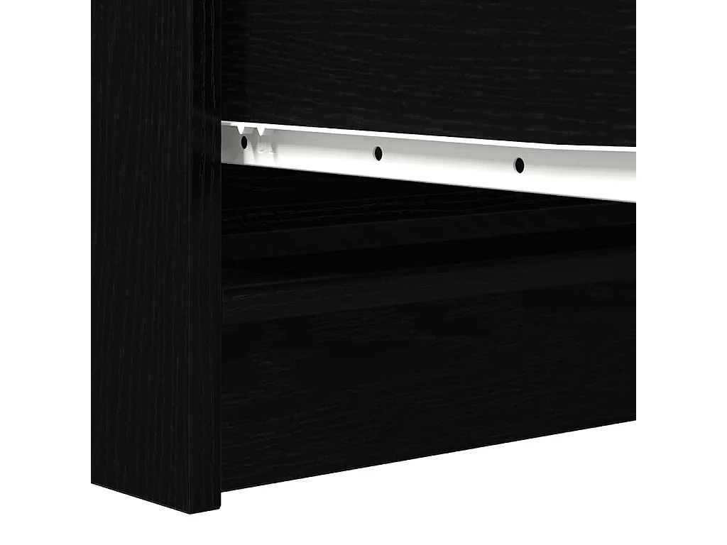 Buffet chêne noir 100x35x76 cm bois d'ingénierie