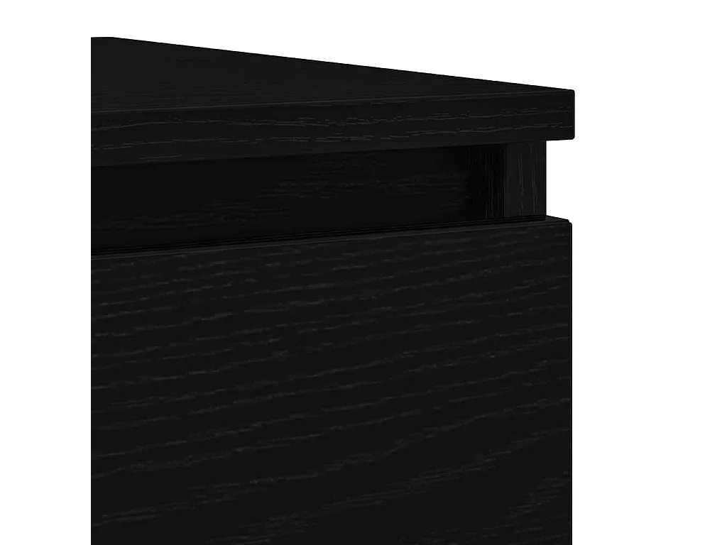 Buffet chêne noir 100x35x76 cm bois d'ingénierie