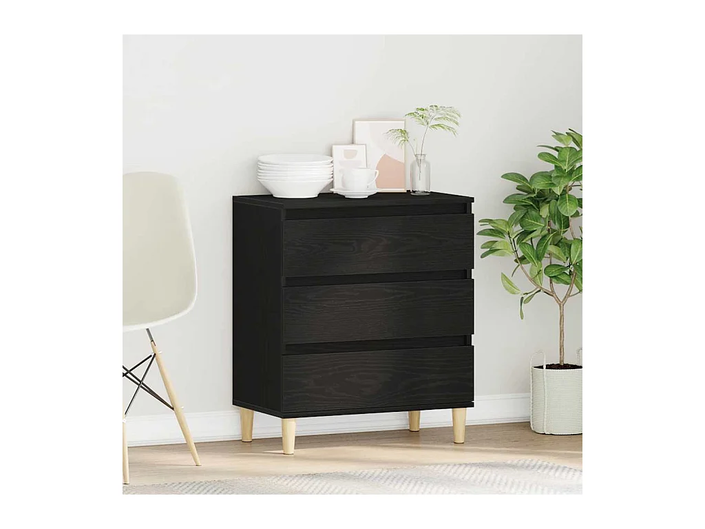 Buffet avec tiroir Chêne noir 60 x 35 x 70 cm Bois d'ingénierie