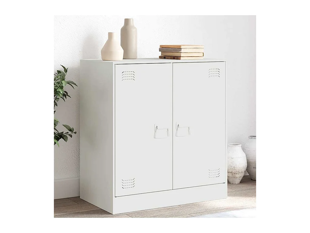 Aparador de acero blanco 67x39x73 cm