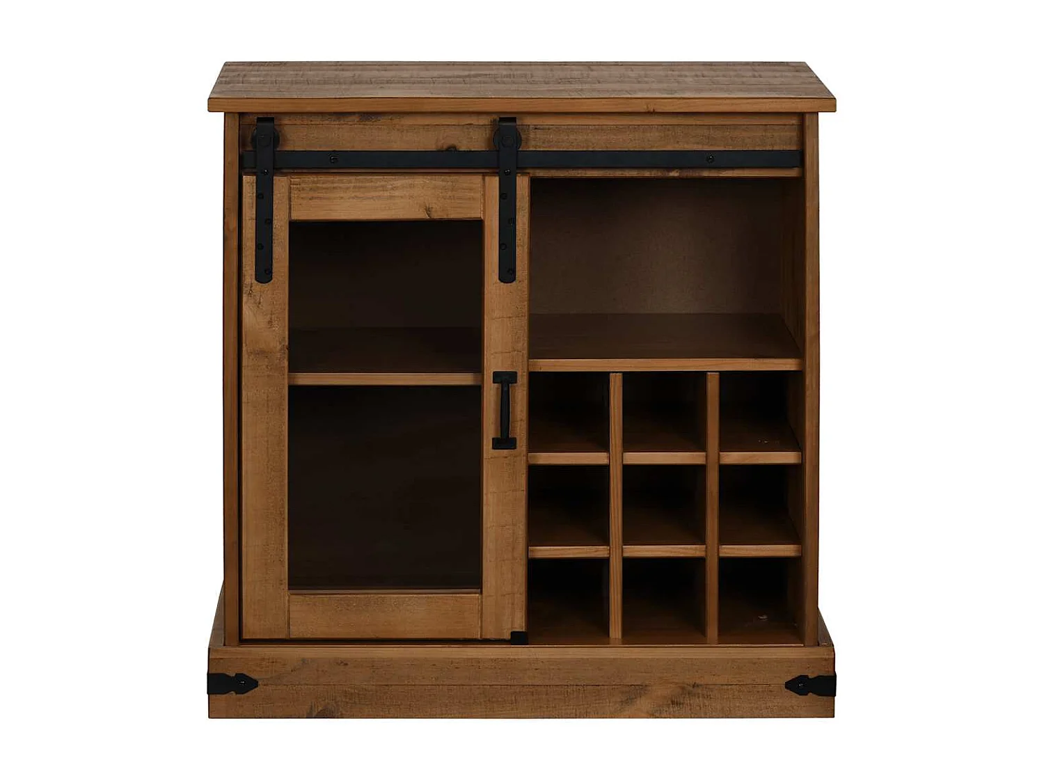 Buffet HALDEN avec porte coulissante 80x40x80 cm bois massif