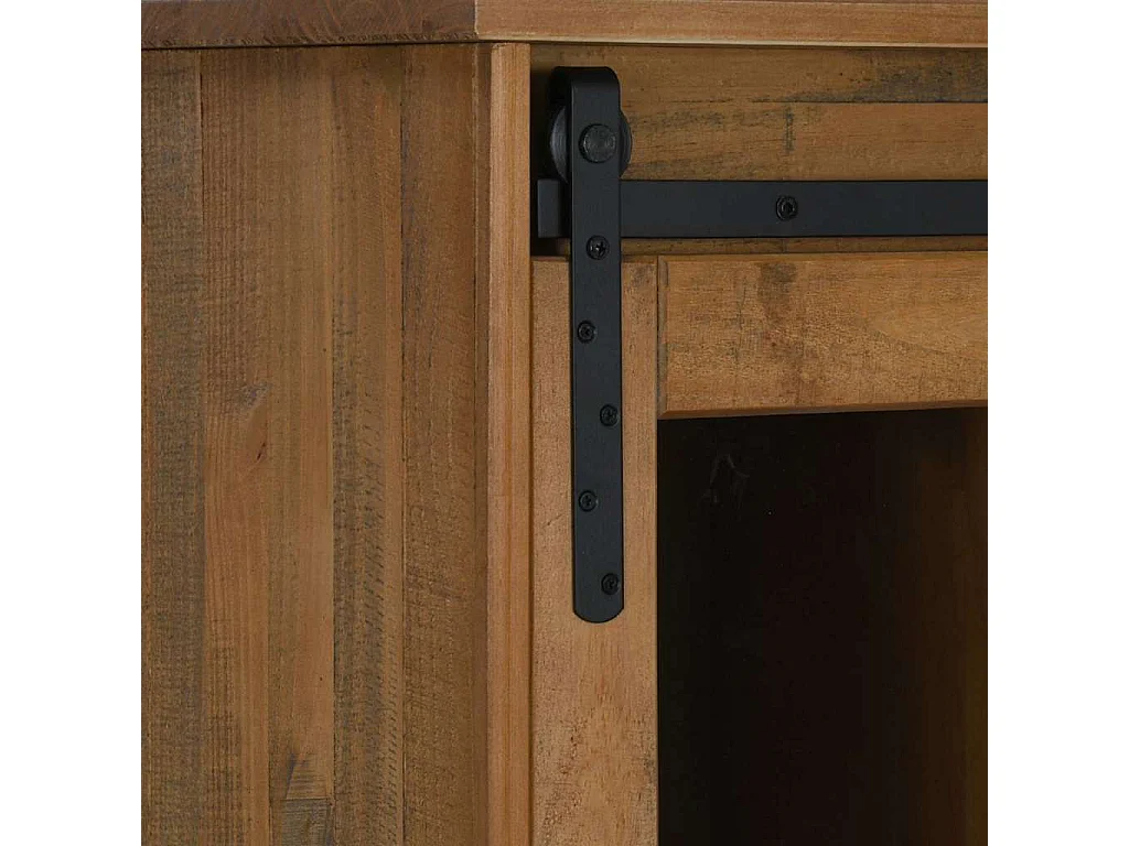 Buffet HALDEN avec porte coulissante 80x40x80 cm bois massif