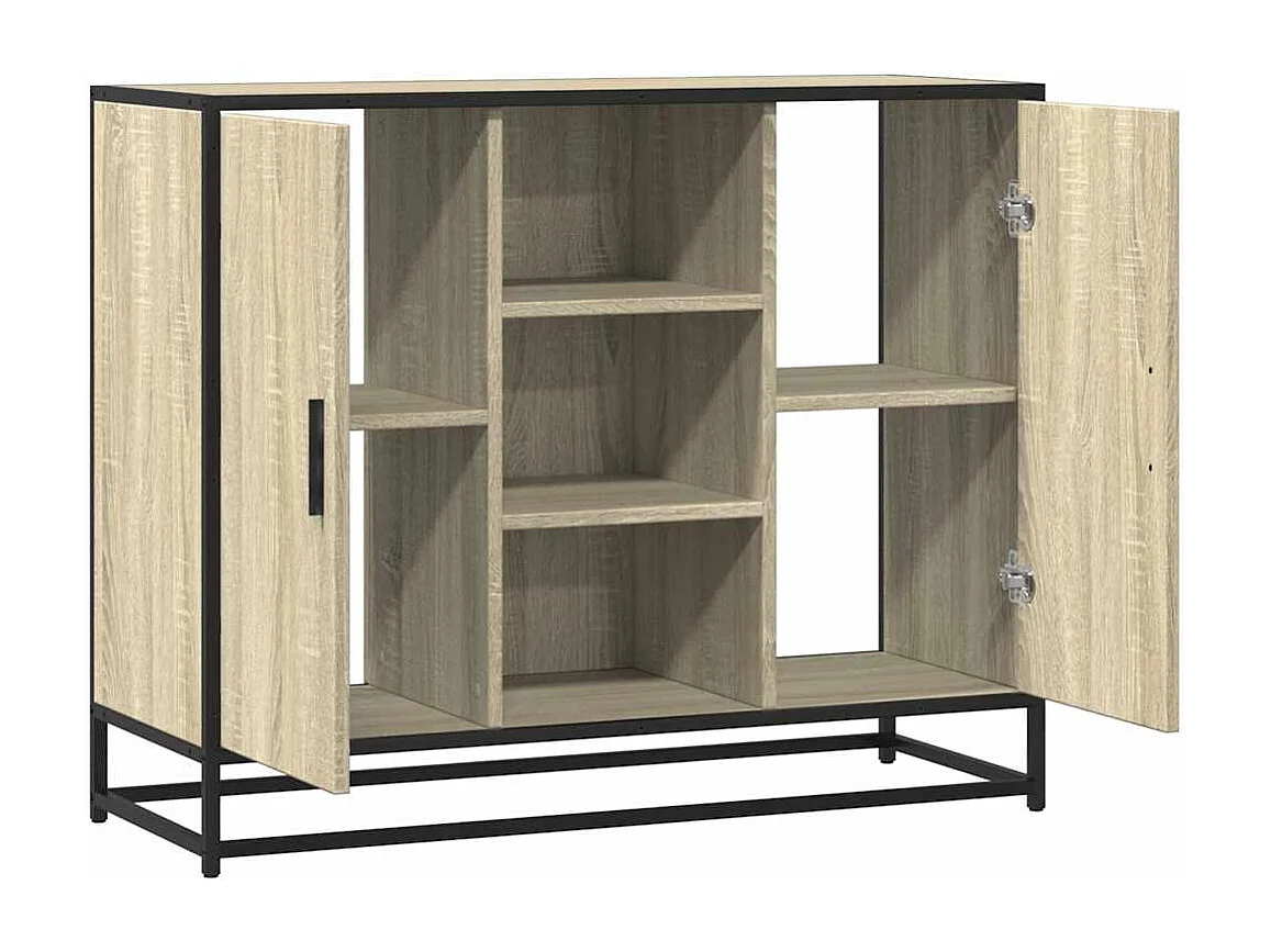 Buffet chêne sonoma 92x35x76 cm bois d'ingénierie