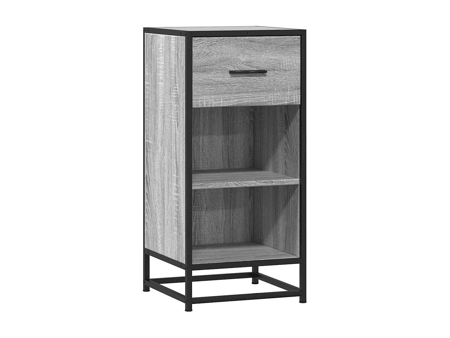 Buffet sonoma gris 35,5x35x76 cm bois d'ingénierie et métal