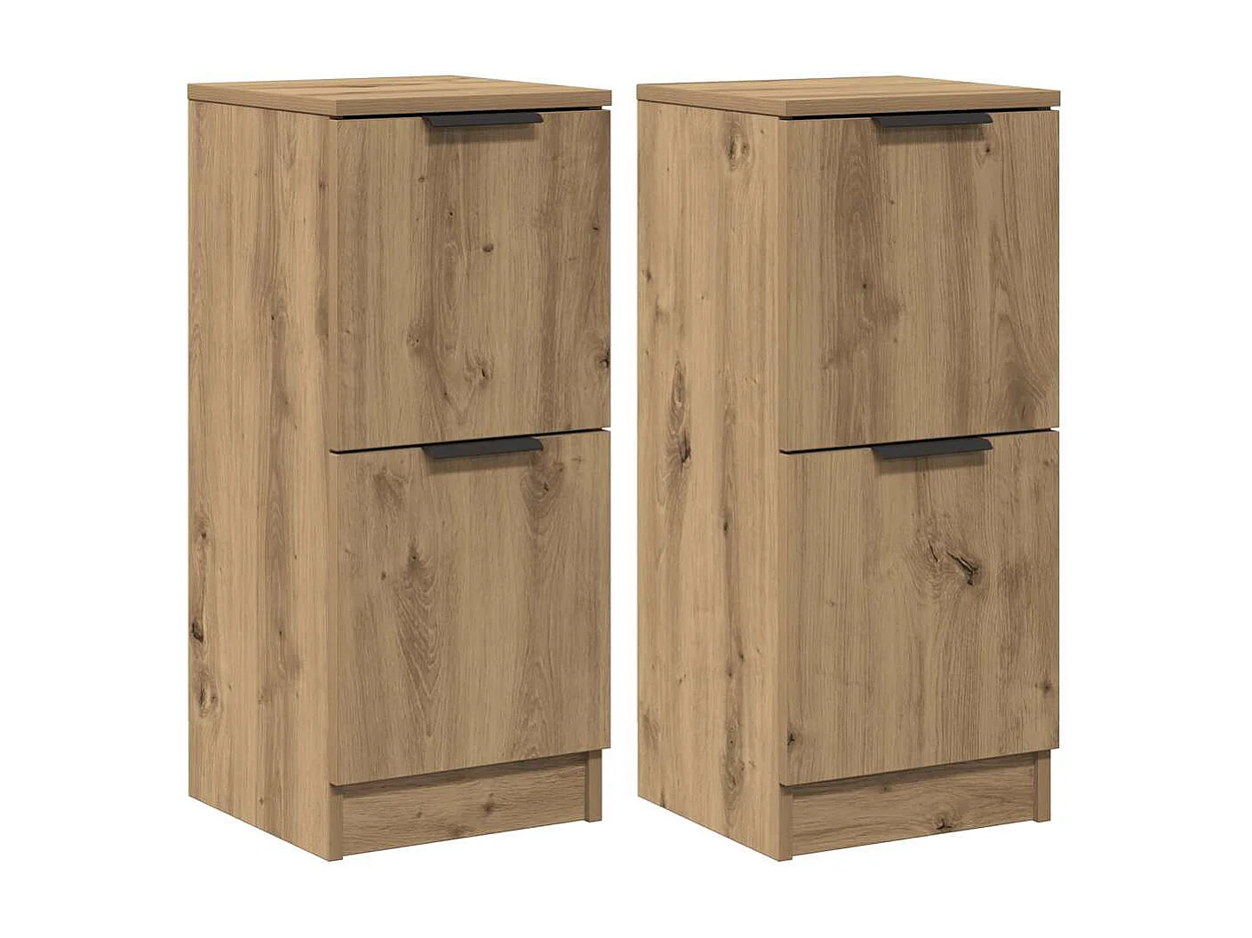 Aparadores 2peças 30x30x70cm derivados madeira carvalho artisiano