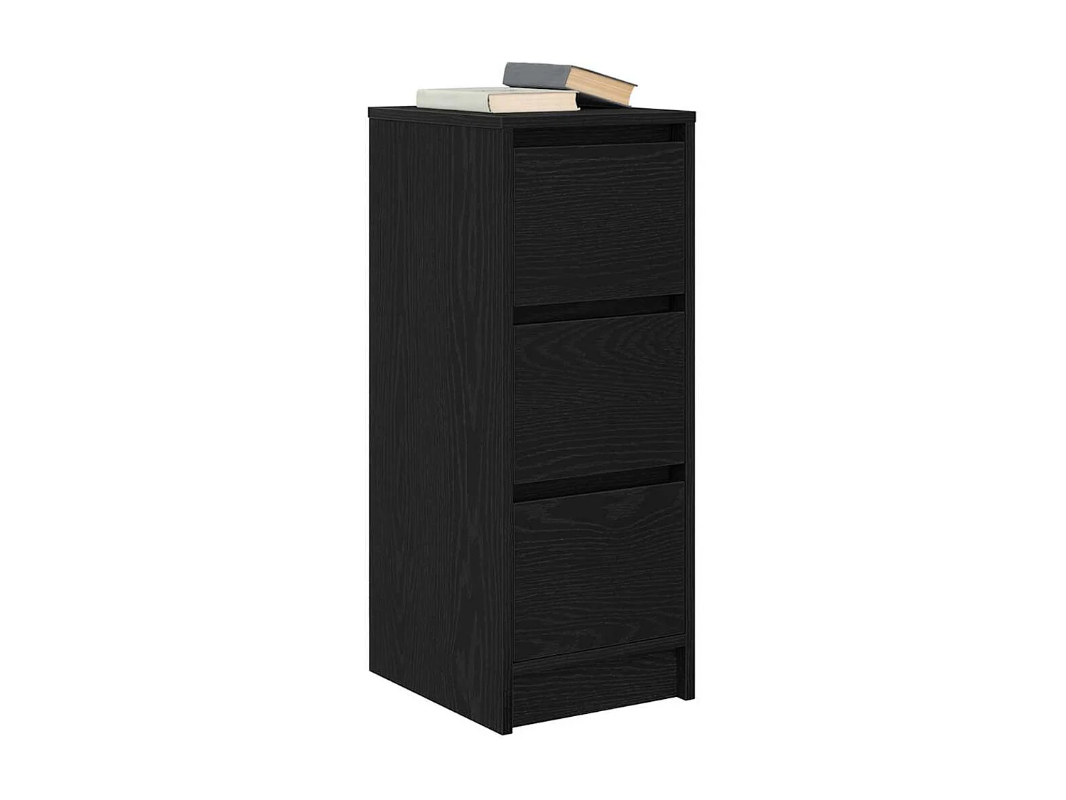 Buffet chêne noir 29,5x34x76 cm bois d'ingénierie