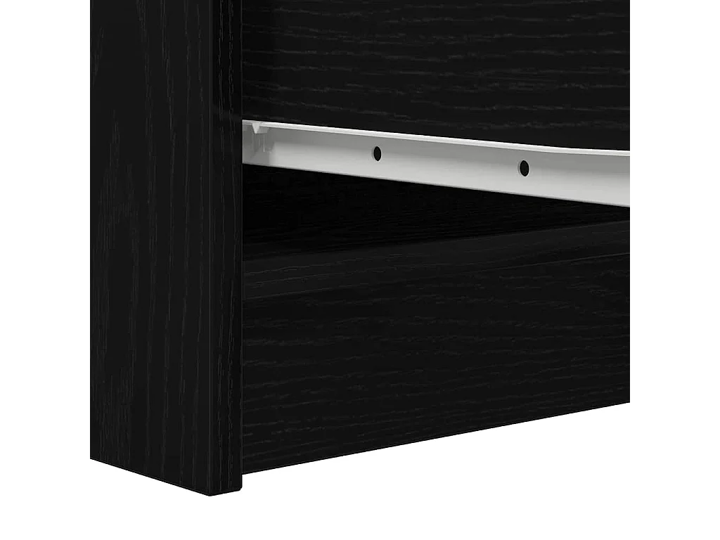 Buffet chêne noir 29,5x34x76 cm bois d'ingénierie