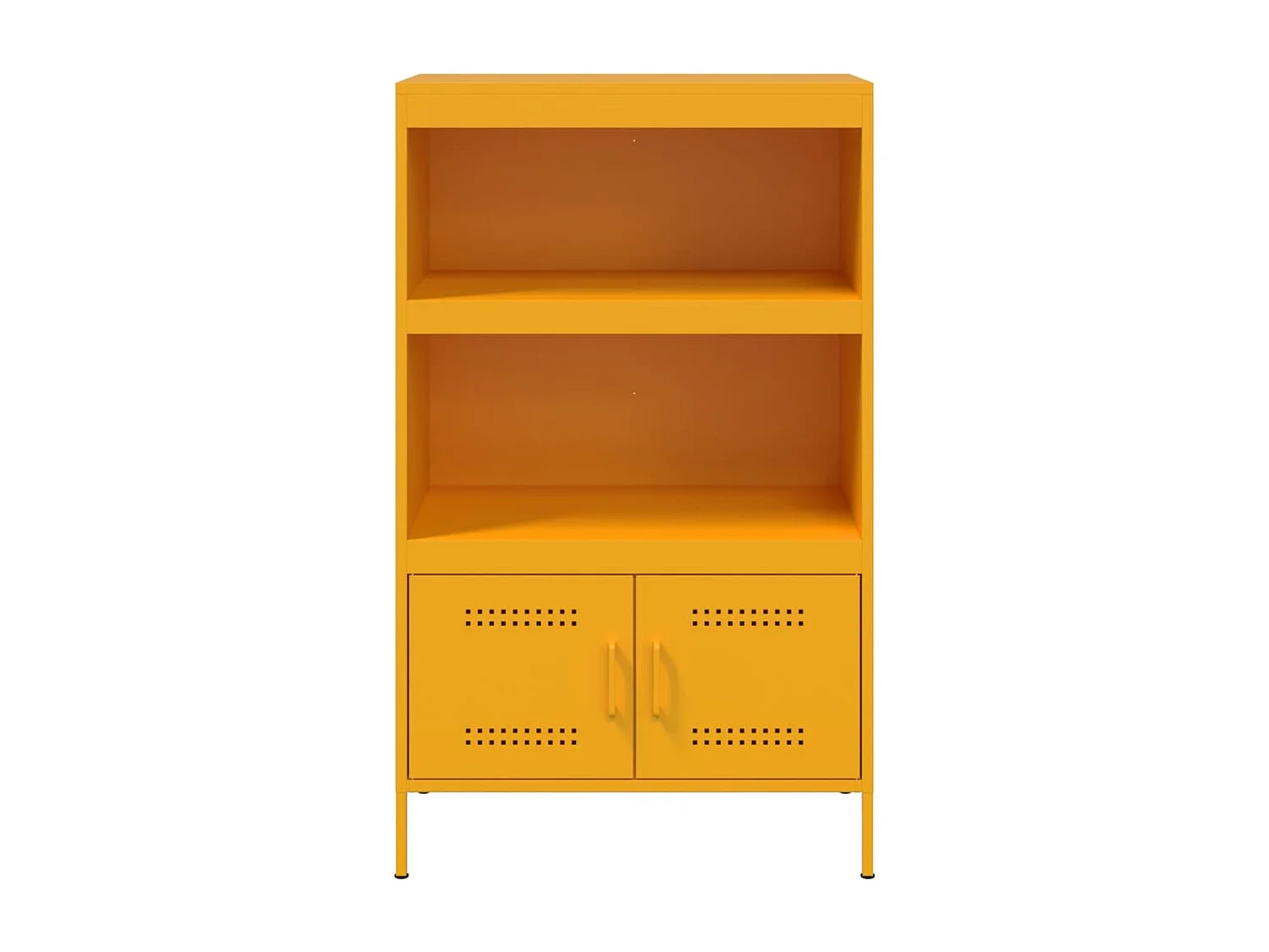 Buffet haut jaune moutarde 68x39x113 cm acier