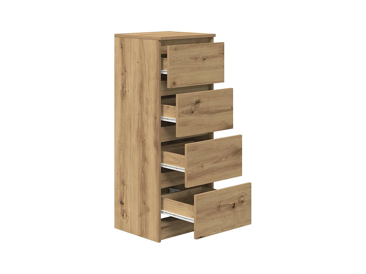 Buffet chêne artisanal 37,5x35x99 cm bois d'ingénierie