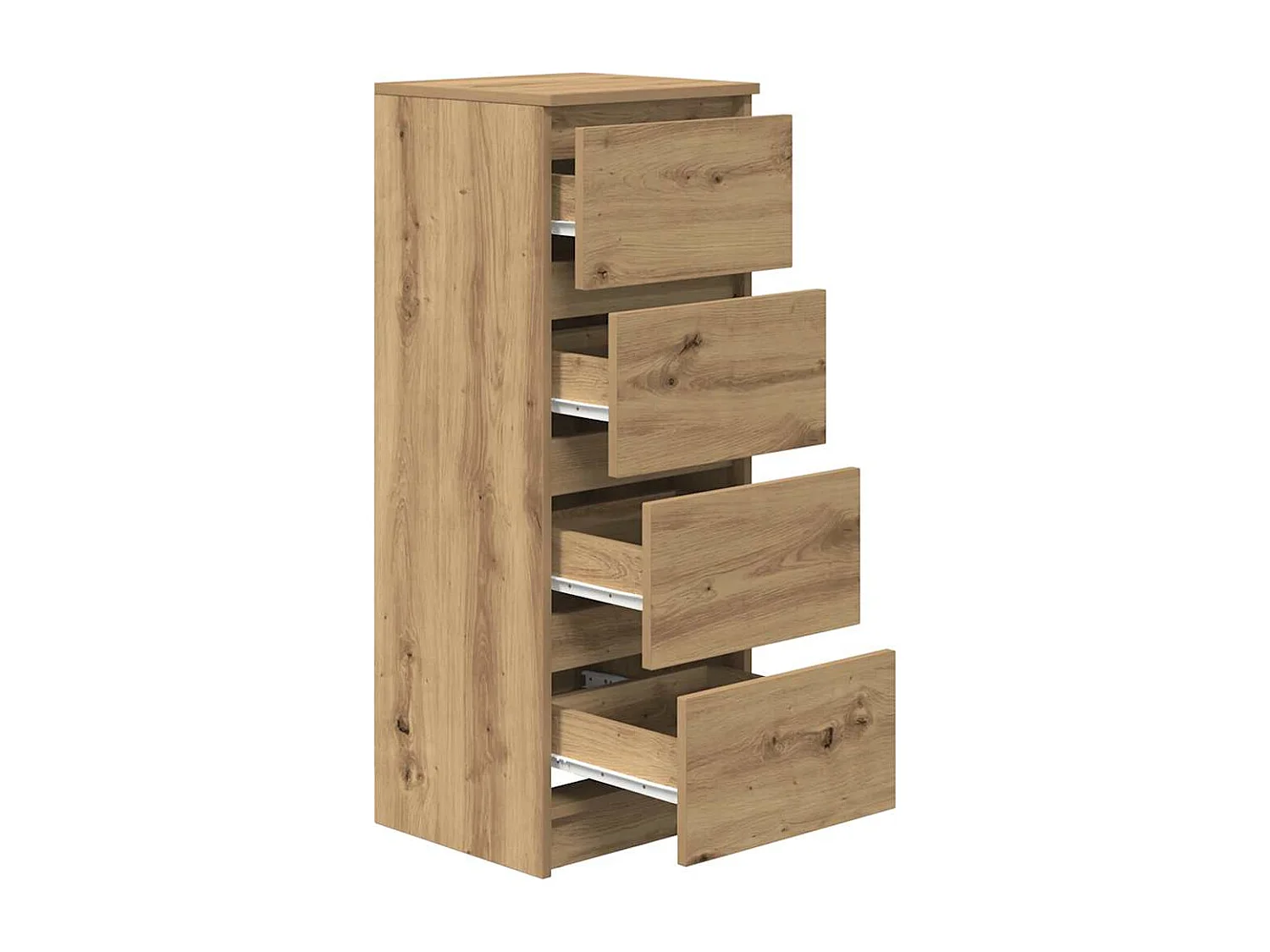 Buffet chêne artisanal 37,5x35x99 cm bois d'ingénierie