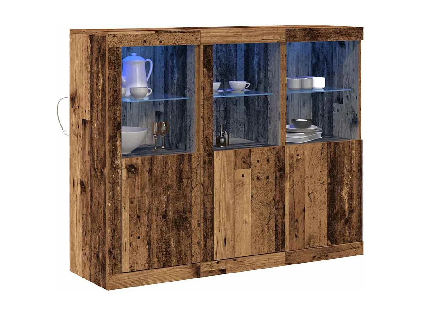 Buffet 3 pièces Bois ancien 123 x 37 x 100 cm Bois d'ingénierie