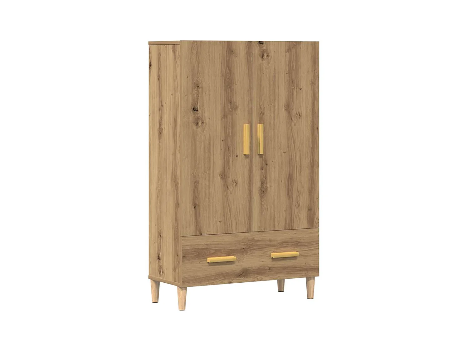 Buffet chêne artisanal 70x31x115 cm bois d'ingénierie