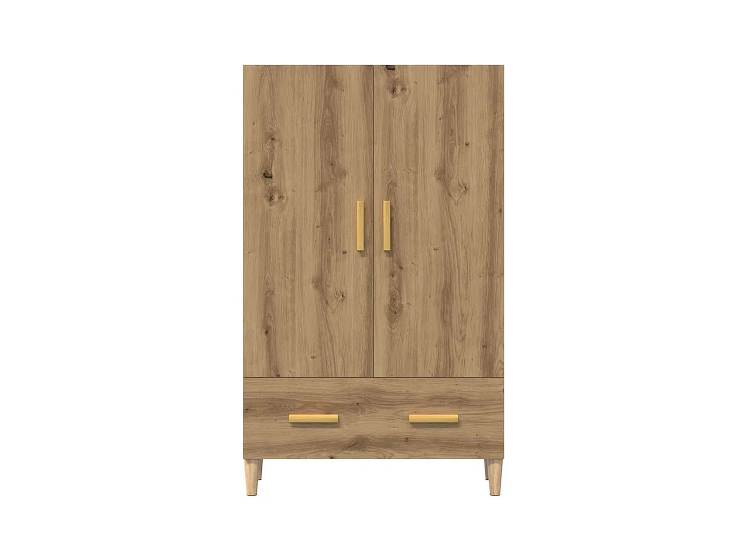 Buffet chêne artisanal 70x31x115 cm bois d'ingénierie