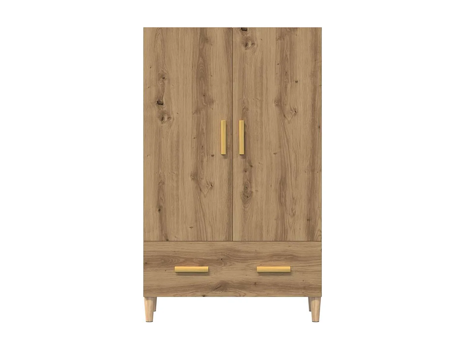 Buffet chêne artisanal 70x31x115 cm bois d'ingénierie