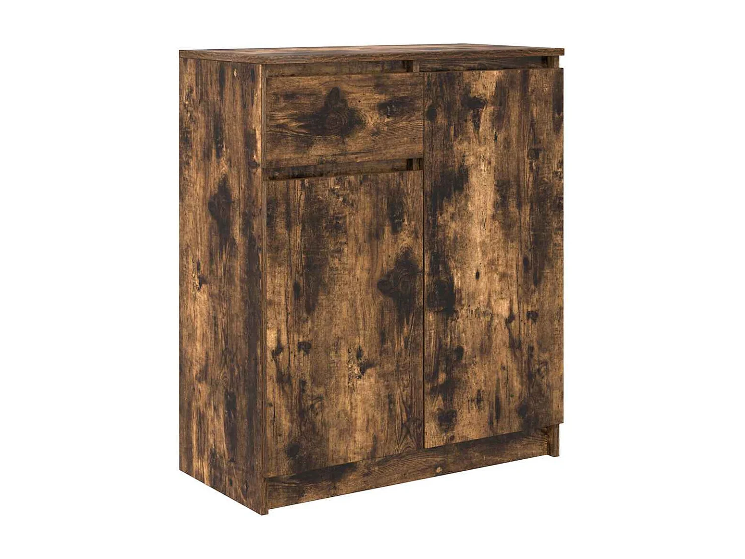 Buffet avec tiroir chêne fumé 71x35x84 cm bois d'ingénierie