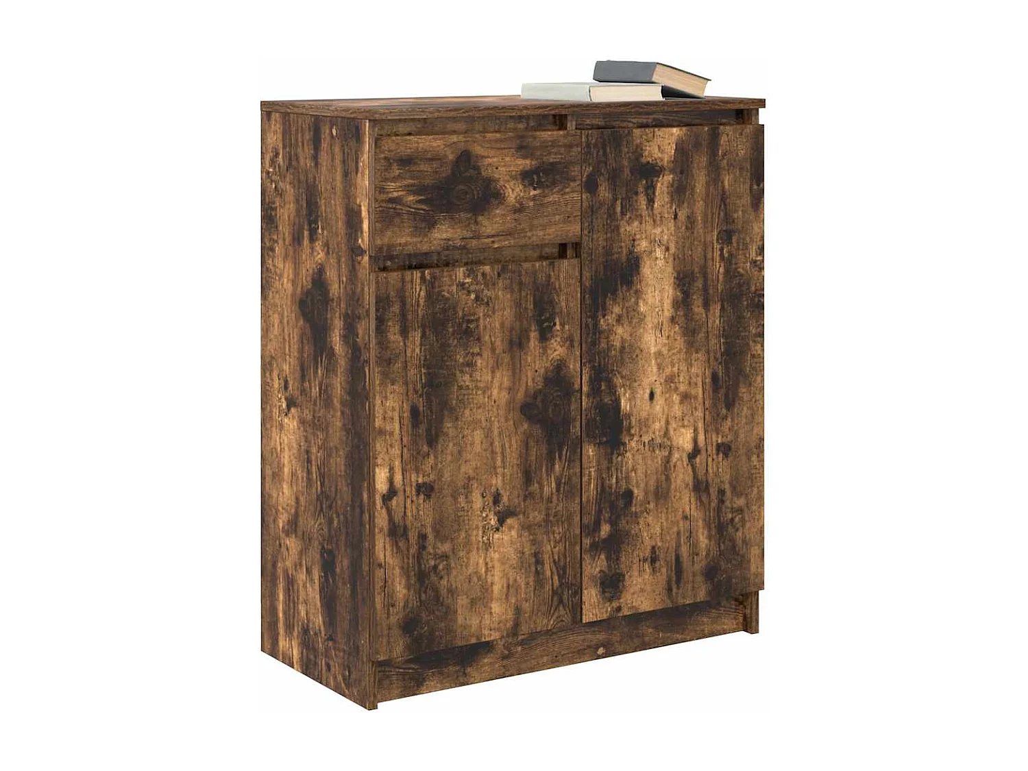 Buffet avec tiroir chêne fumé 71x35x84 cm bois d'ingénierie