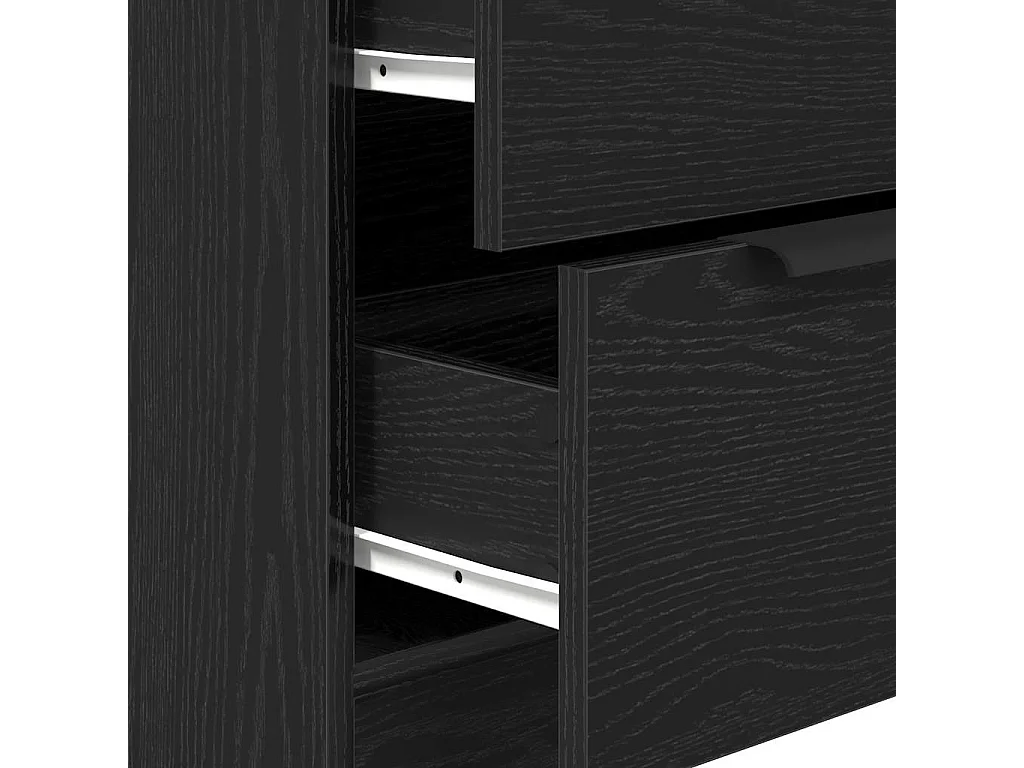 Buffet Chêne noir 180 x 30 x 70 cm Bois d'ingénierie