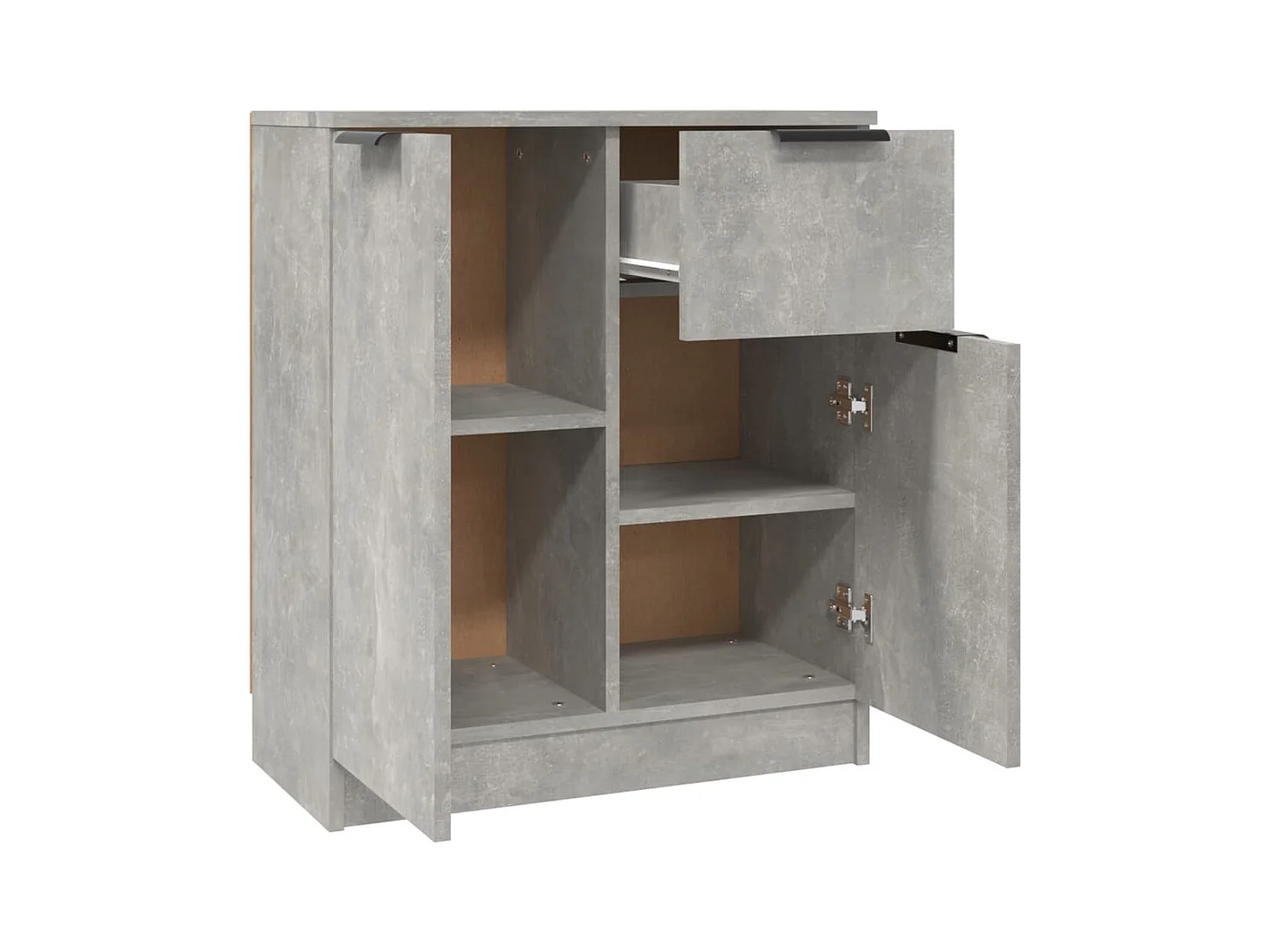 Aparadores 2 peças 60x30x70 cm madeira processada cinza cimento