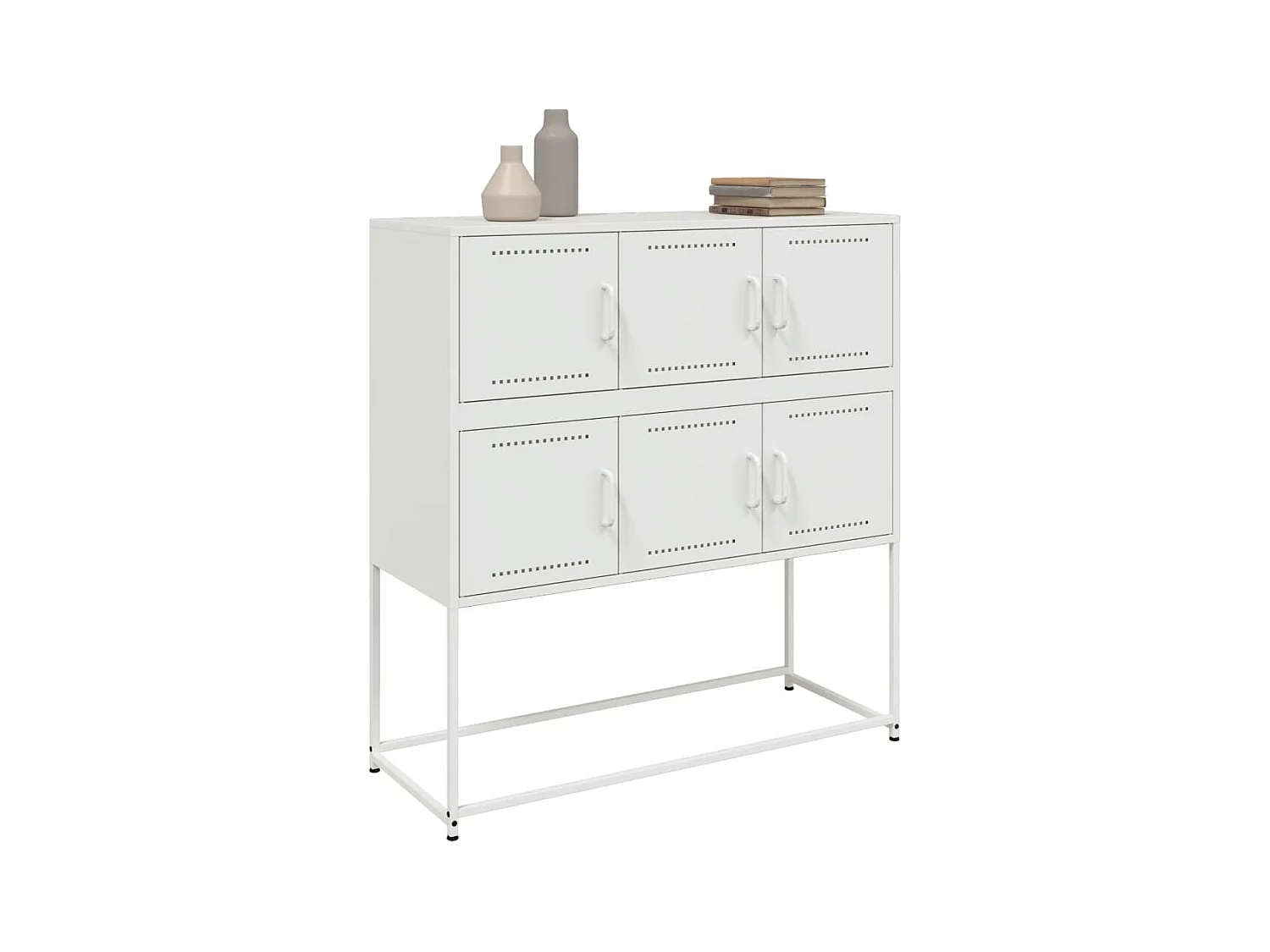 Buffet blanc 100,5x39x107 cm acier