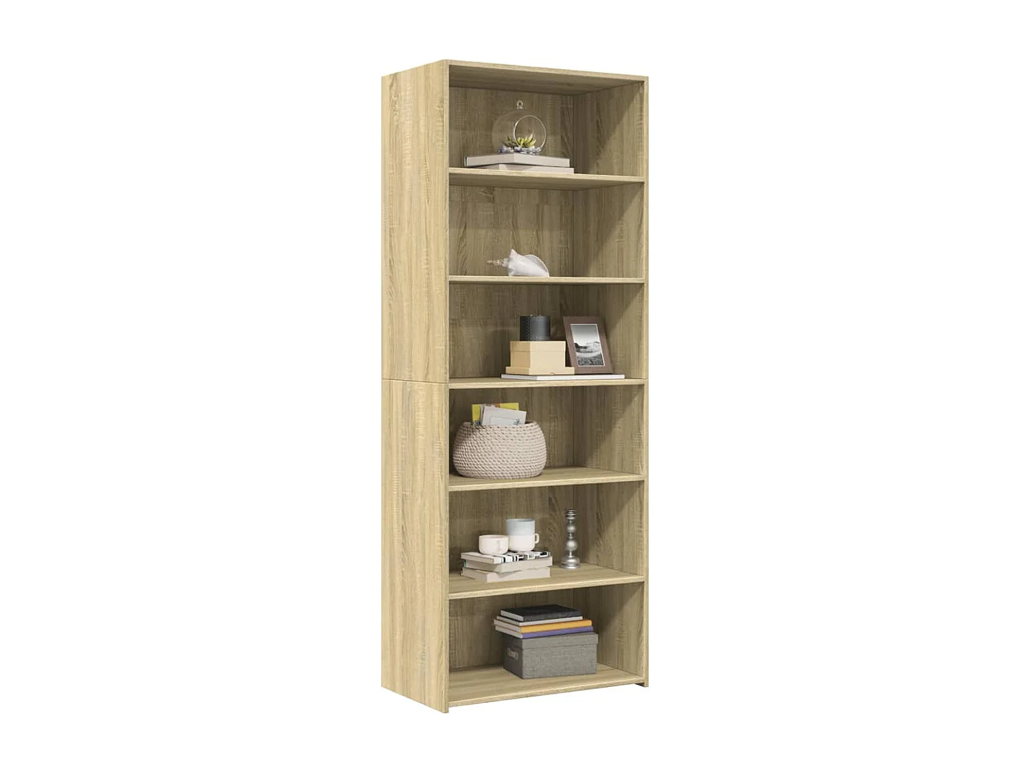 Buffet haut chêne sonoma 70x41x185 cm bois d'ingénierie