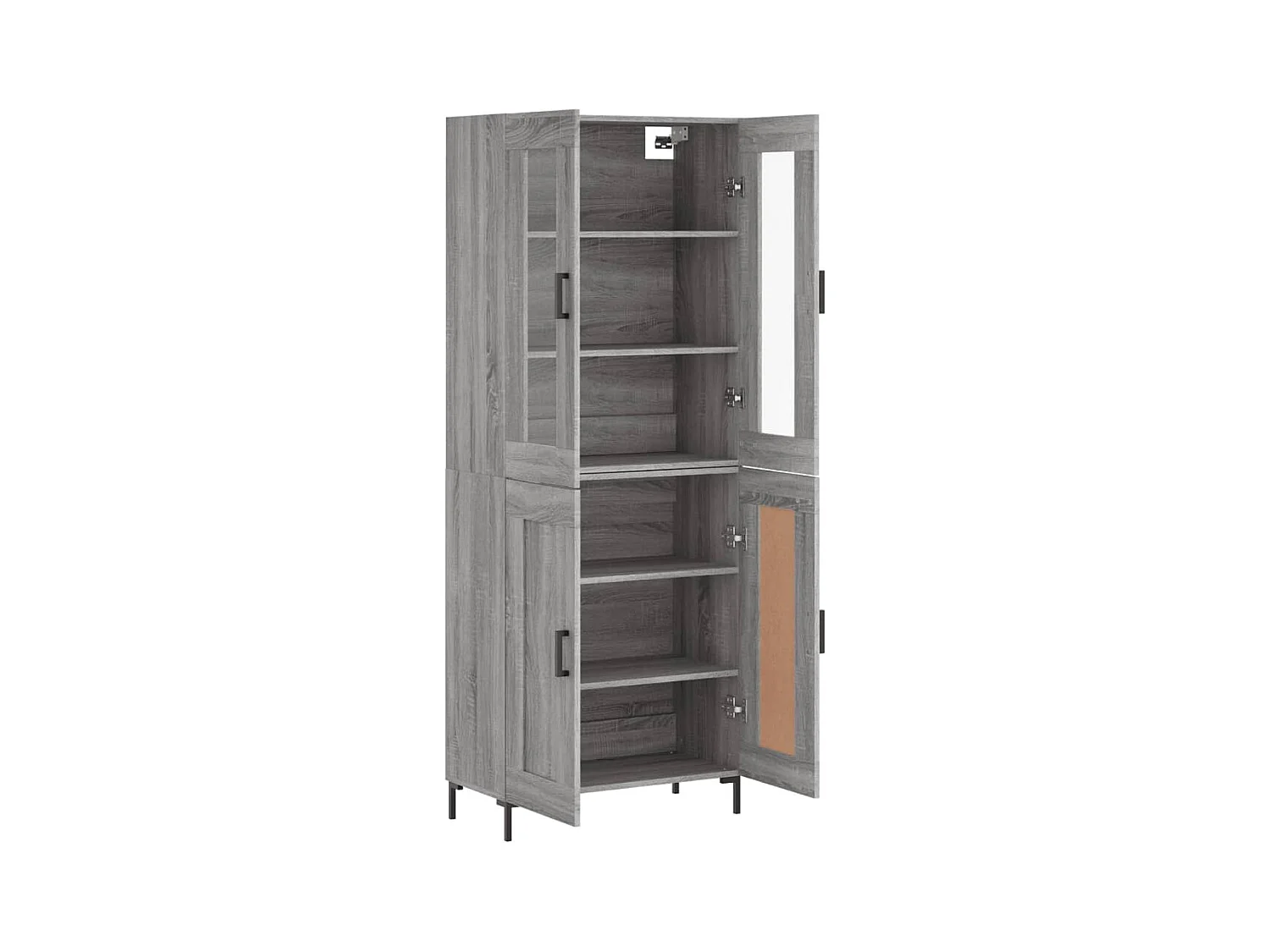 Buffet haut Sonoma gris 69,5x34x180 cm Bois d'ingénierie