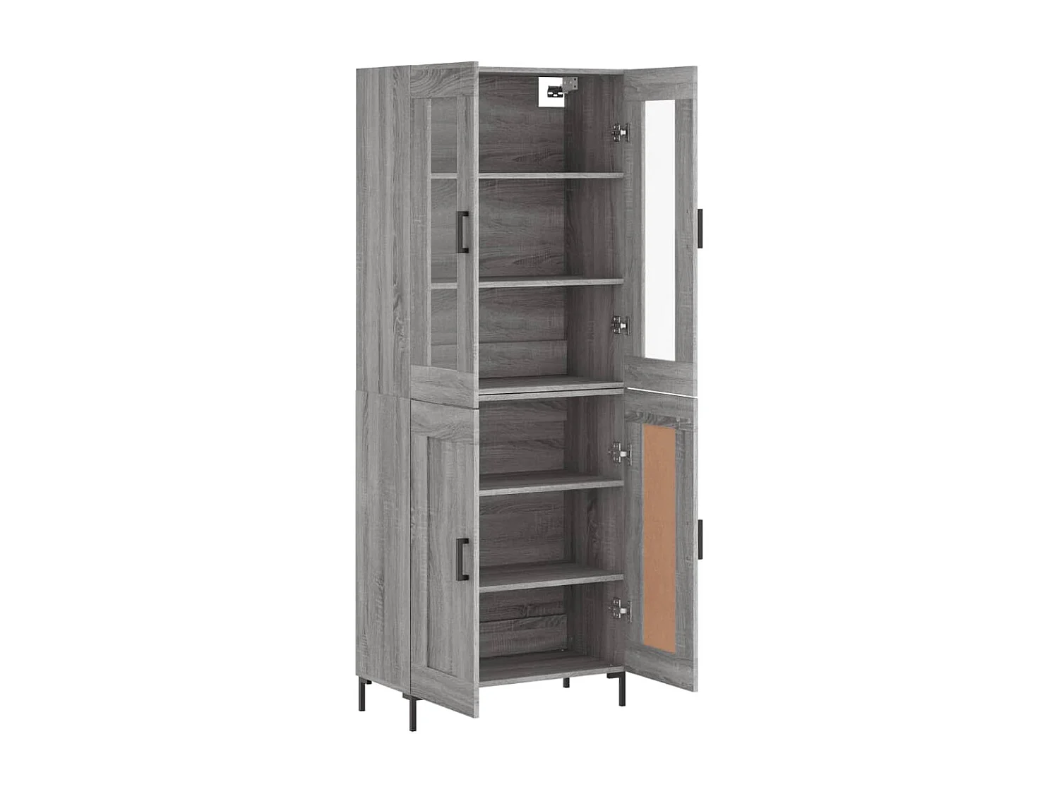 Armário alto 69,5x34x180 cm derivados de madeira sonoma cinza